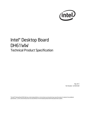 Intel DH61WW Technical Product Specification .